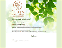 Tablet Screenshot of eletfa-alapitvany.hu
